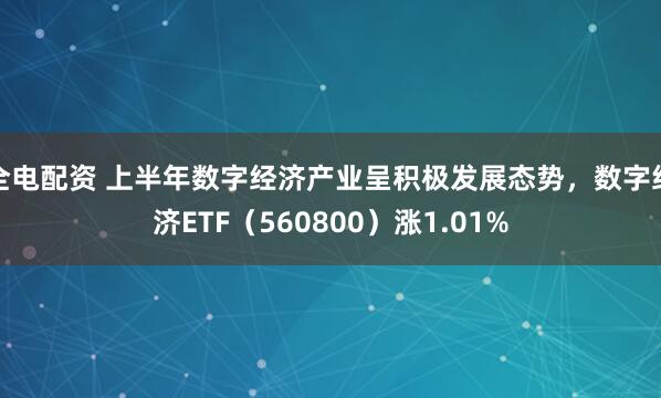 全电配资 上半年数字经济产业呈积极发展态势，数字经济ETF（560800）涨1.01%