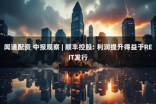 闻道配资 中报观察 | 顺丰控股: 利润提升得益于REIT发行